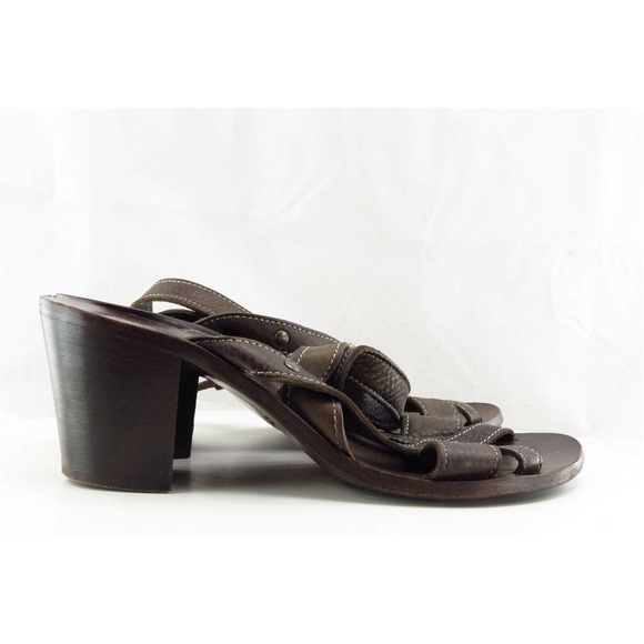 Tremp Sz 40‎ M Brown Strappy Leather Women Sandals 1935 - Picture 4 of 7